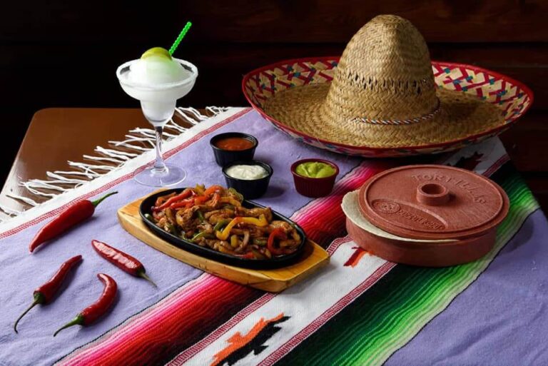 Sizzling fajitas at Desperados in Kavos