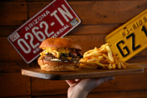 Black Angus burger at Desperados in Kavos